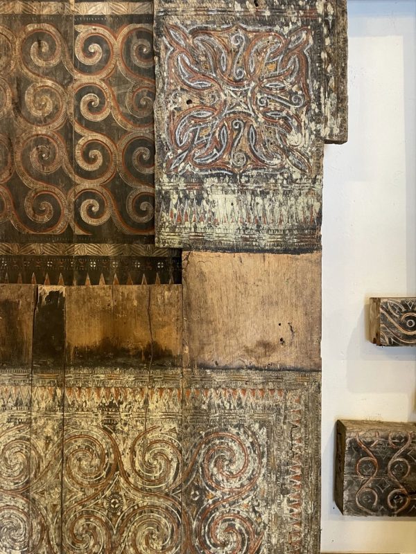 a antique handcarved toraja panel